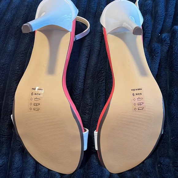 Michael Antonio white/orange strappy heels size 9 - Picture 8 of 8